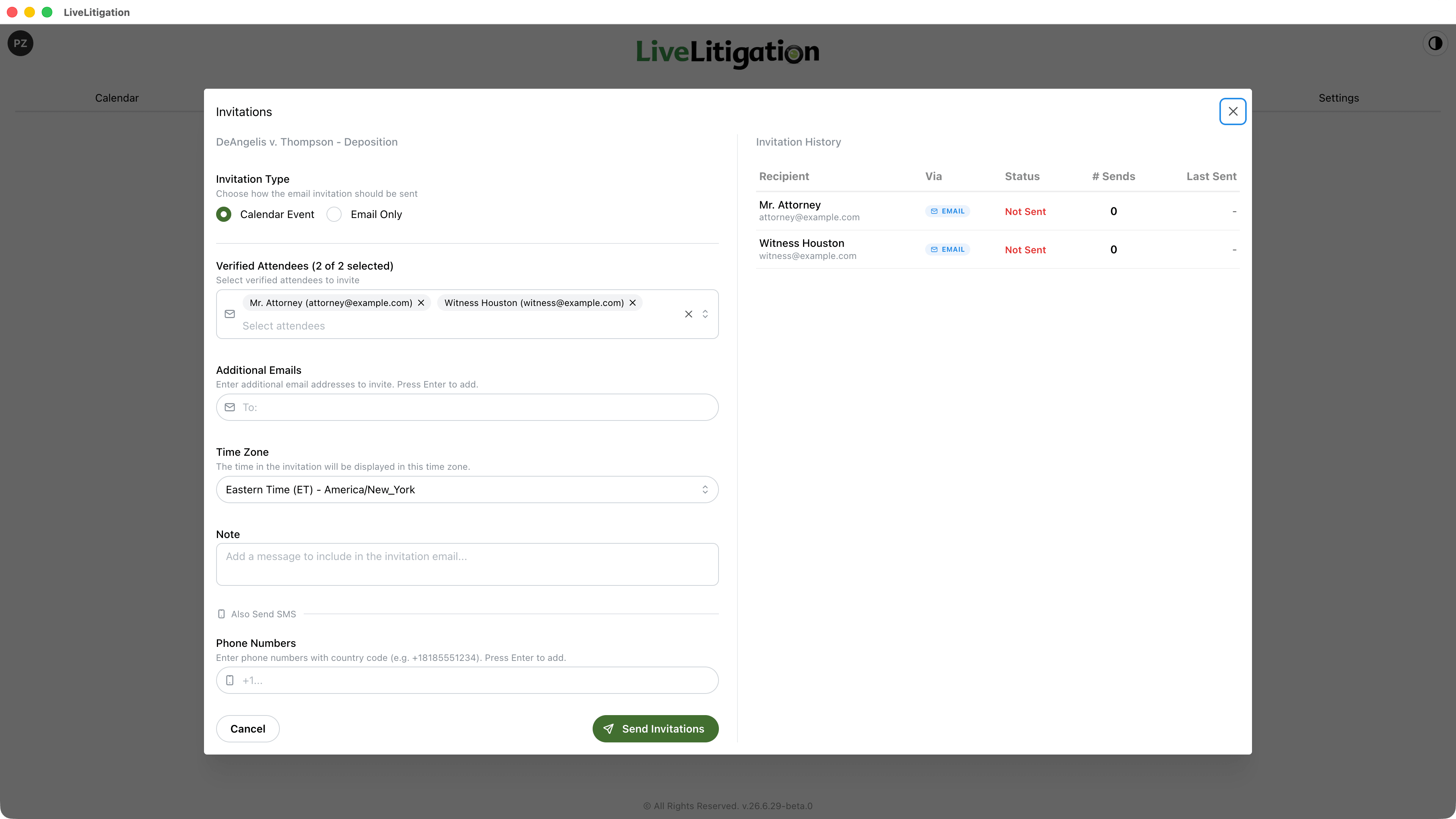 Invitation Modal