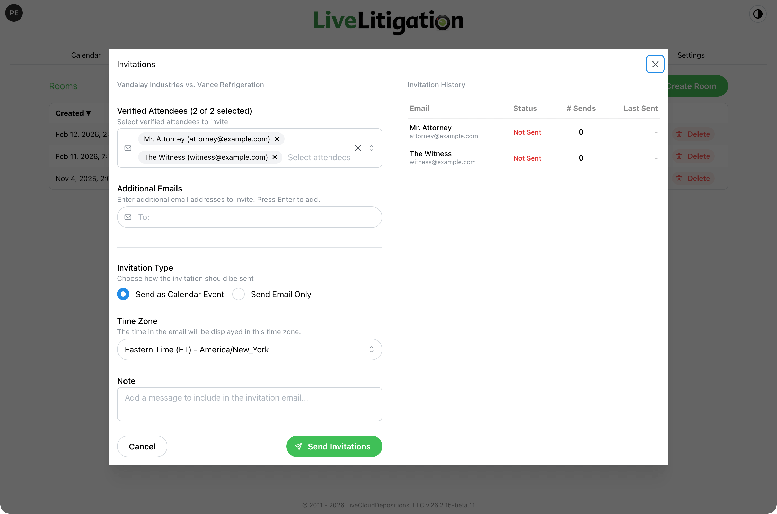 Invitation Modal